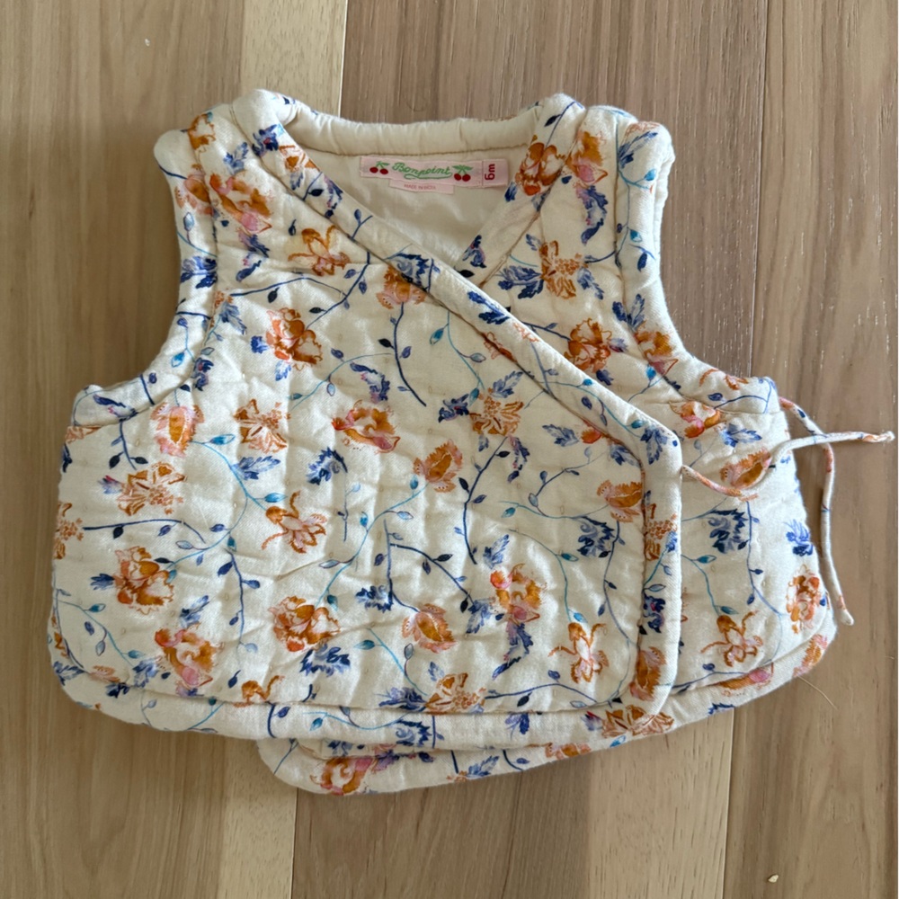 Bonpoint Quilted Baby Gilet/ Vest in size 6 month